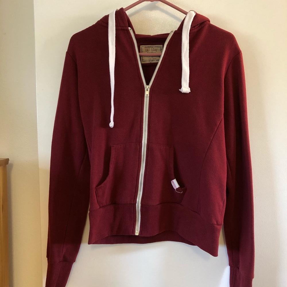 Cali Love Heritage Jr Large Red ZIP Up Sweatshirt